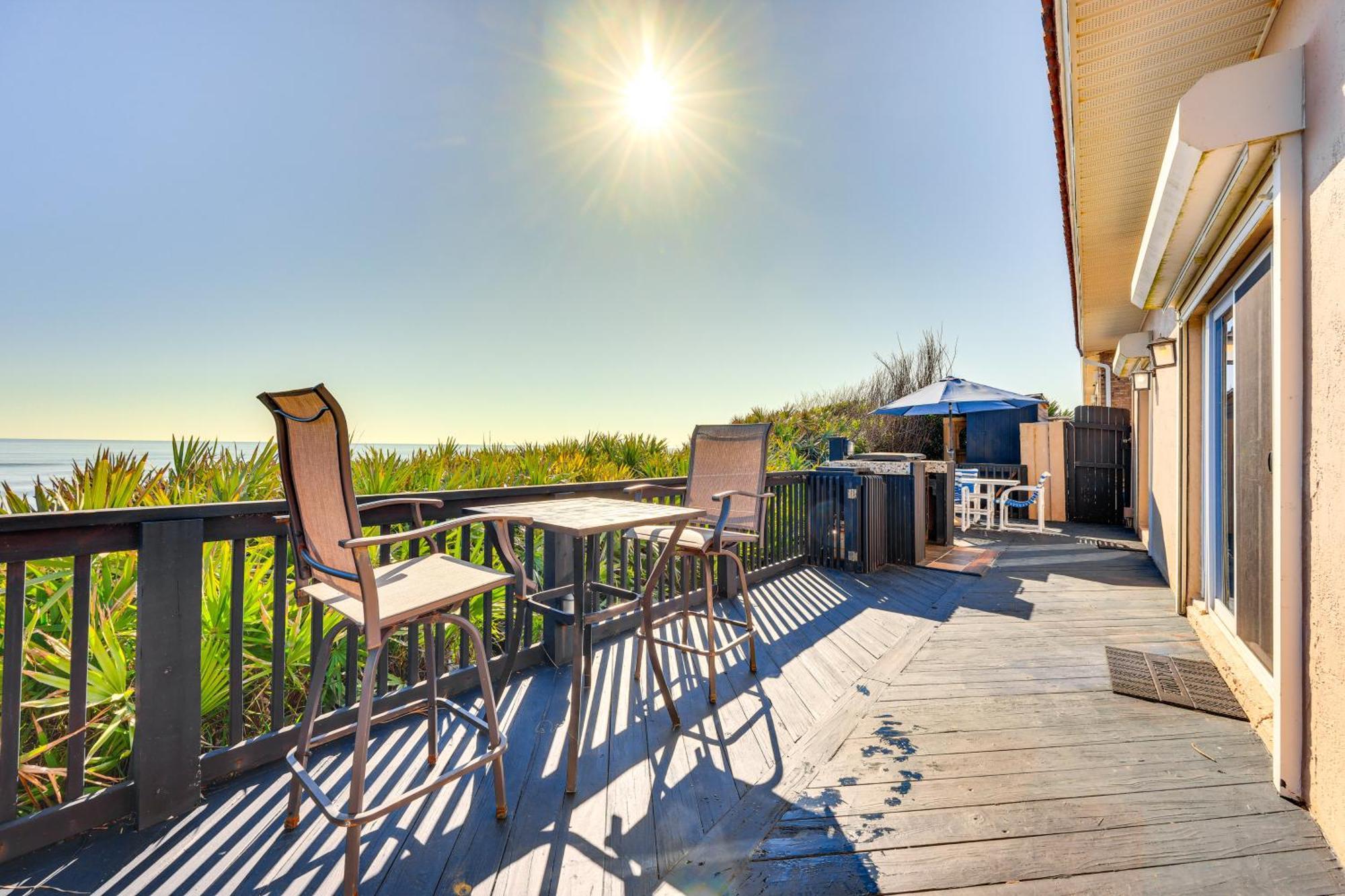 Oceanfront Oasis In Flagler Beach With Deck And Views! Eksteriør billede